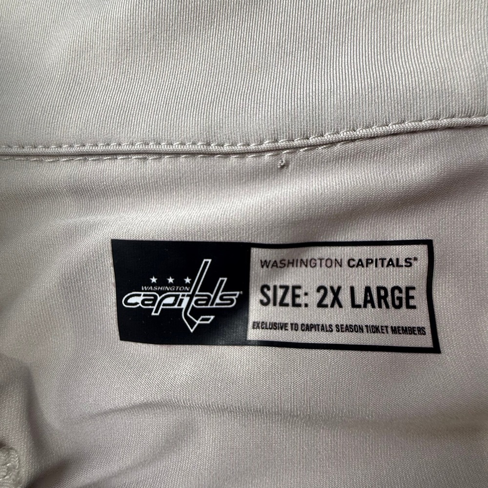 Washington Capitals Mens 2XL Quarter Zip Pullover Gray Screaming Eagle NHL Logo - Picture 3 of 13